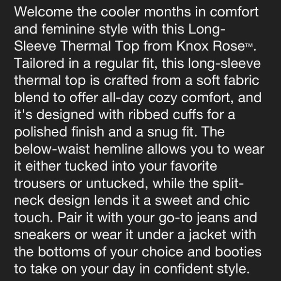 Women’s Long Sleeve Notch Neck Thermal Top by Knox Rose in Berry Purple XL - Picture 5 of 7